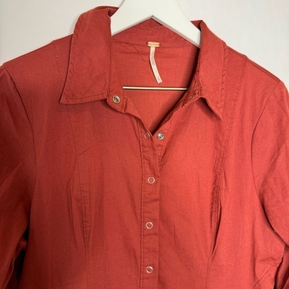 Free People Button Down Long Sleeve Dress - Picture 3 of 4